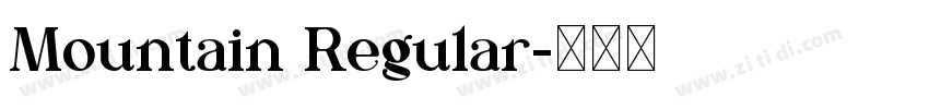 Mountain Regular字体转换
